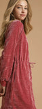 Velour Drawstring Dress