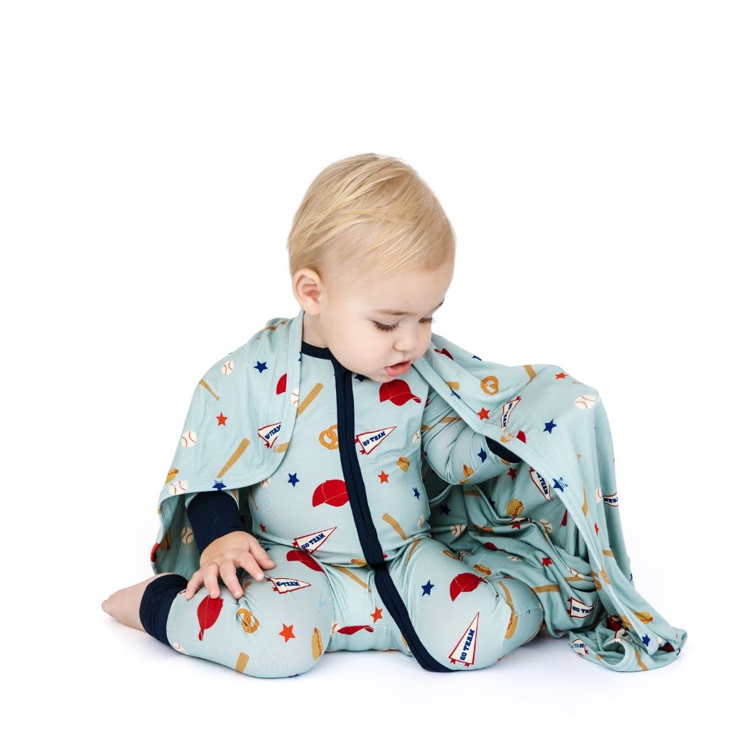 Play Ball Baseball Luxury Bamboo Blanket