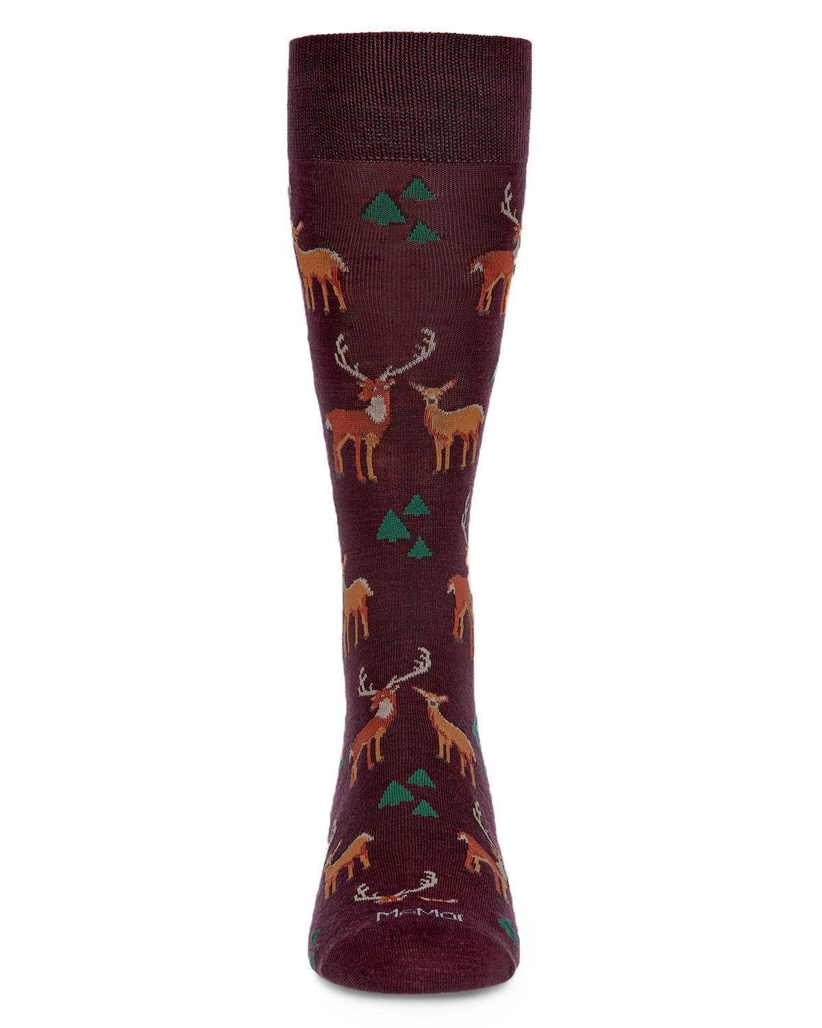 Oh Deer Bamboo Blend Men's Crew Socks