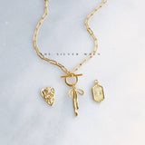 Gold Bow Toggle Necklace
