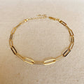 18k Gold Filled Classic Paperclip Chain Anklet