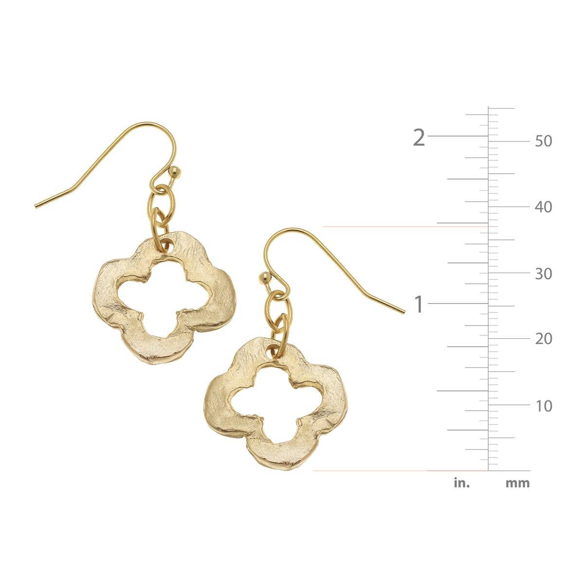Susan Shaw Gold Clover Earrings