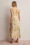 Floral Smocked Tiered Midi Dress