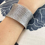 Sterling Beaded Cuﬀ
