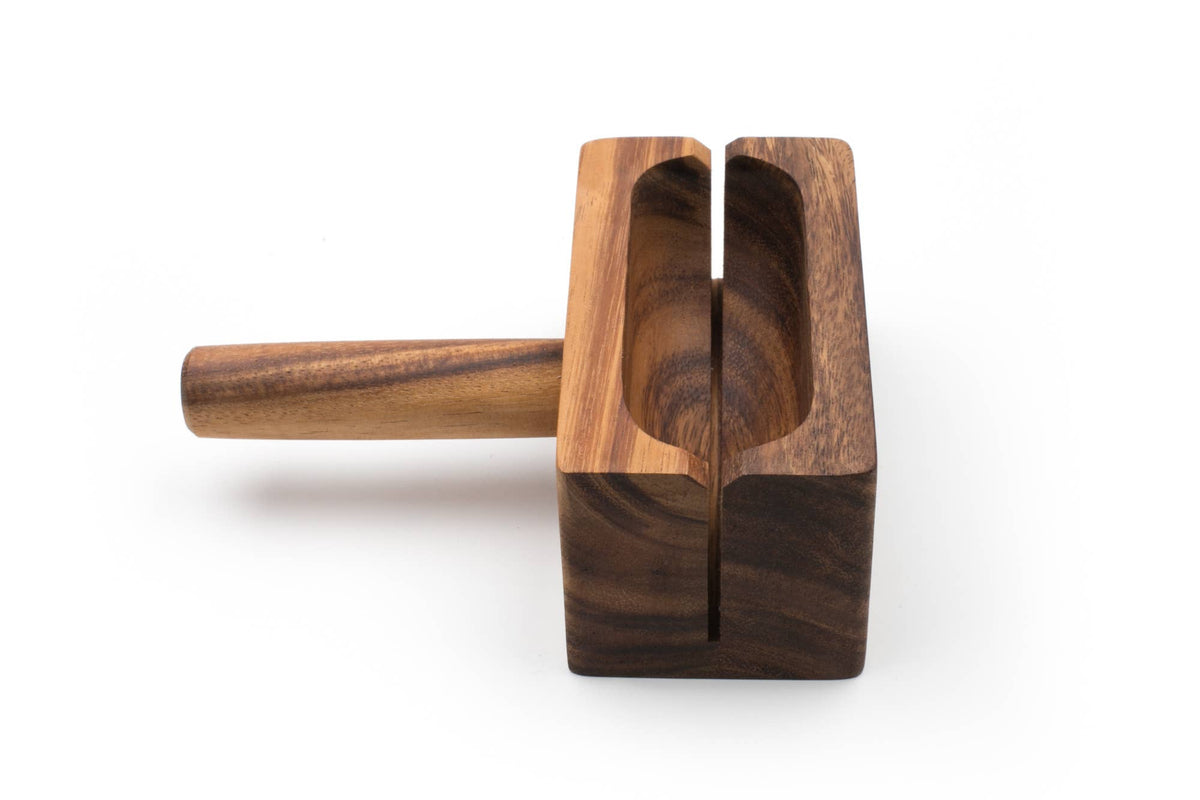 Ironwood Bagel Miter, Acacia Wood, 7" x 5.5" x 2.5"