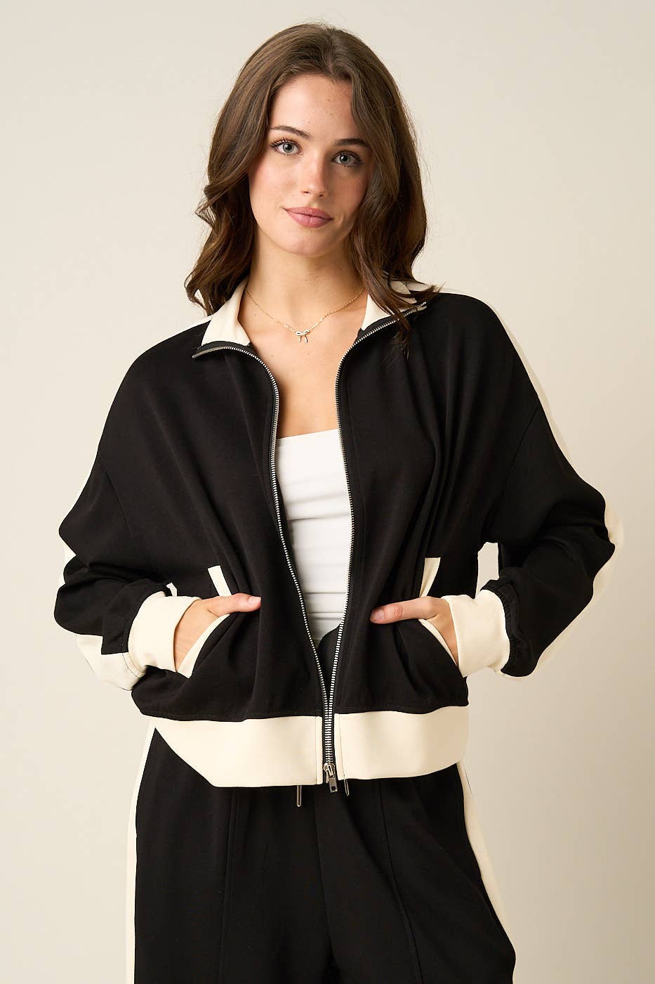 Cloud Knit Zip Up Jacket