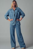 French Terry Wide Leg Pants