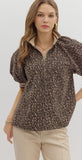 Leopard Puff Sleeve