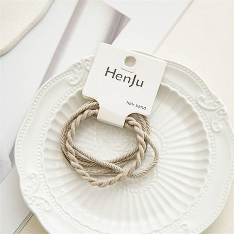 4PCS Braided Elastic Hair Ties Set