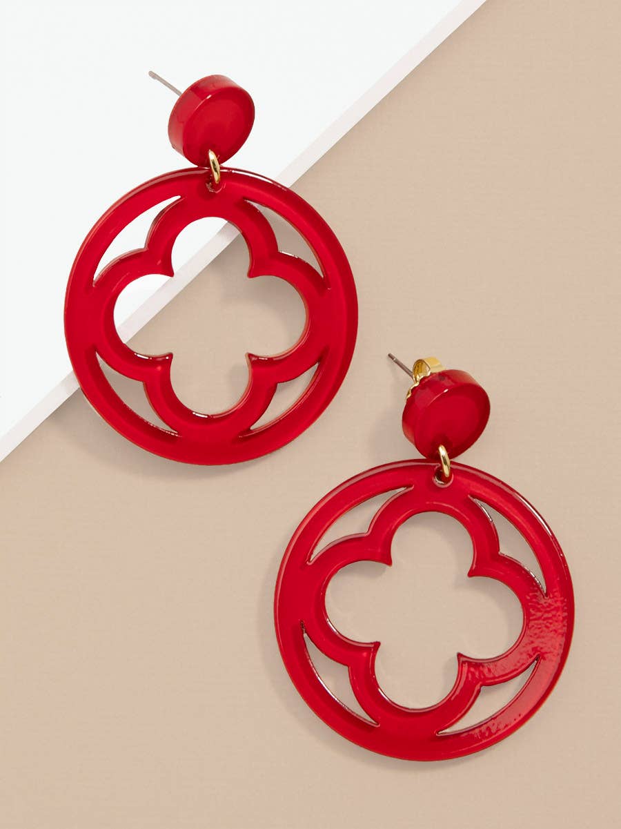 Zenzii Open Clover Drop Earring