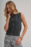 Mineral Washed Knit Vest
