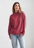 Nantucket Mock-Neck in Crimson