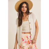 Breezy Cotton Open Knit Vest