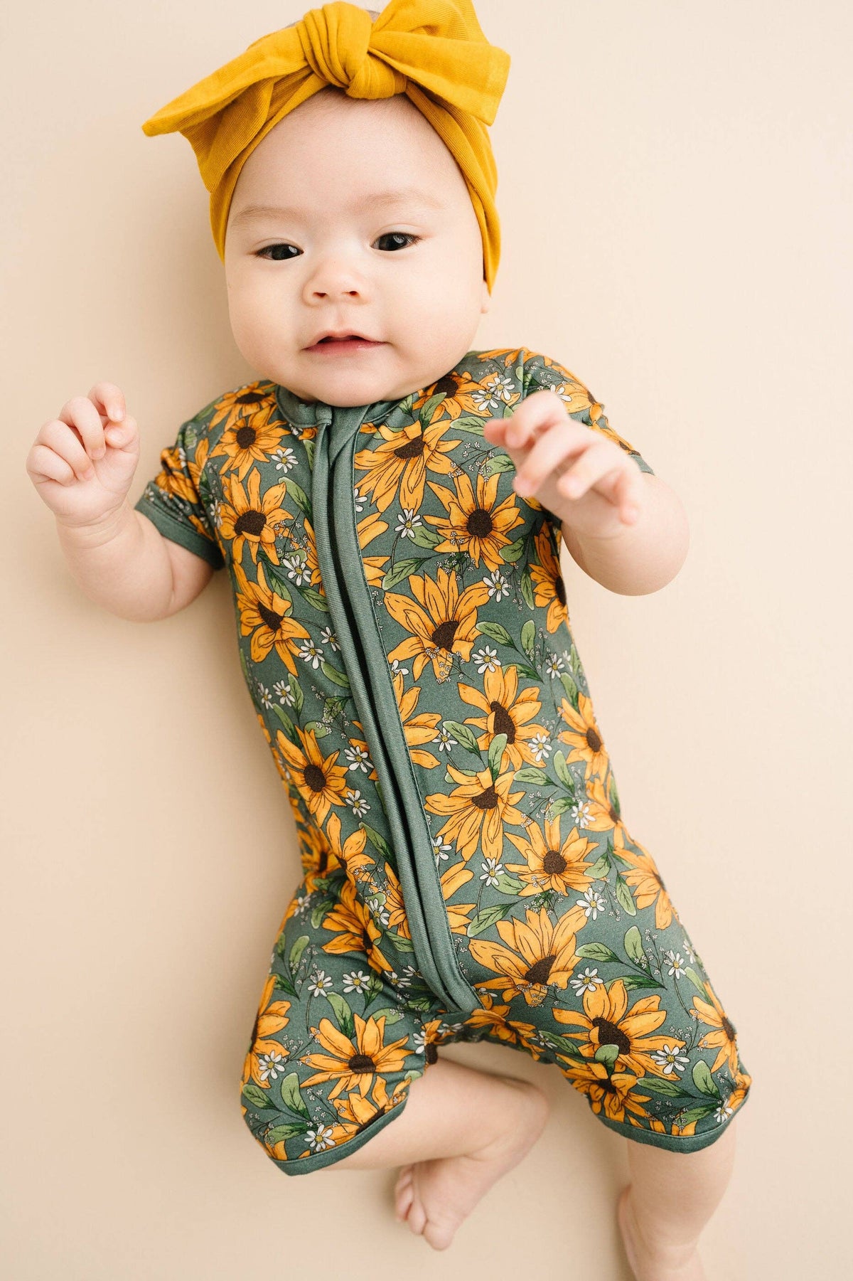 Sunflower Meadow Bamboo Short Romper