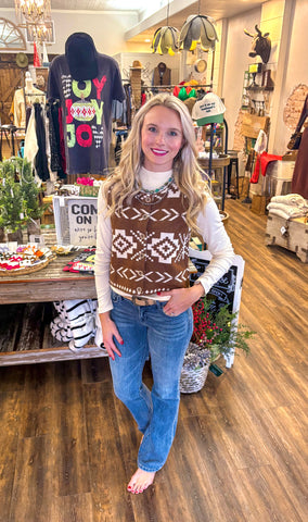 Southwest Button Up Vest