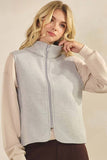 Cozy Comfort Fleece Full Zip Mock Neck Vest