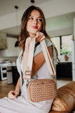 Brown Woven Crossbody Bag