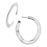 Silver Earrings Approximately 1.5 in diameter