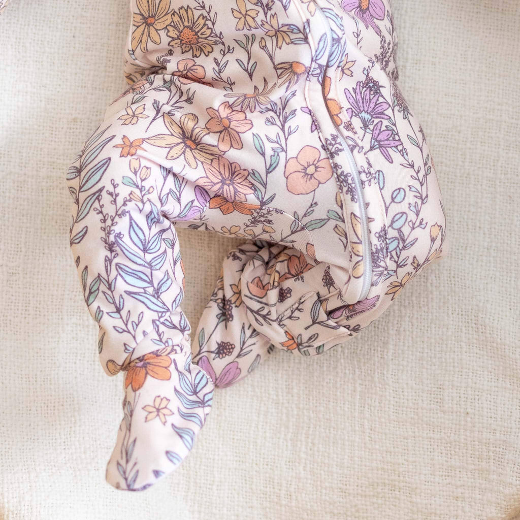 Zip-Up Footie Pajama - Flora