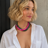 Ellison+Young Modern Resin Beaded Statement Necklace