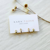 Kara Tozer Diamond Dainty Hoop Stacking Set
