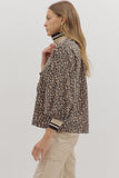 Leopard 3/4 length Puff Sleeve