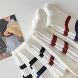 Sporty Preppy Versatile Striped Socks