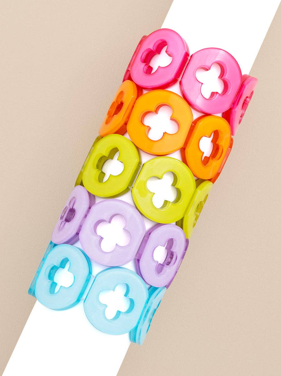 Zenzii Resin Clover Bracelet