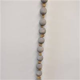 Chic Wooden Bead Garland With Jute Tassels - Grey Natural 69