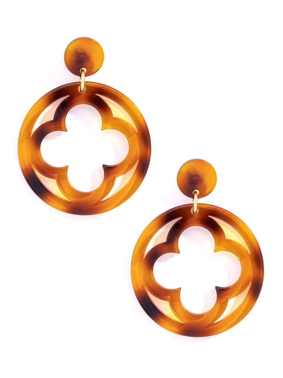 Zenzii Open Clover Drop Earring