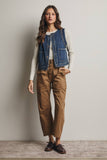 Braided Trim Denim Vest