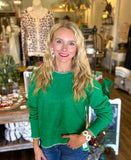 Hi Low Green Sweater