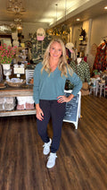 Spruce Heather V-neck Top