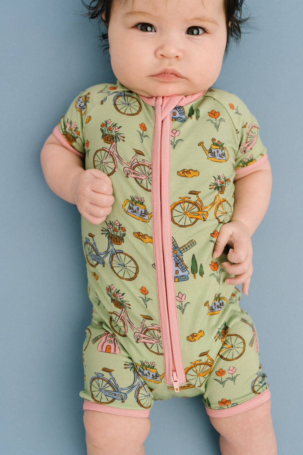 Bikes & Blooms Bamboo Short Romper