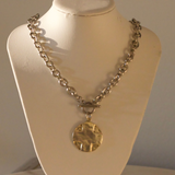 The Lord's Prayer Cross Medallion Toggle Necklace – Gold or Silver