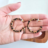 Camy Hoops - Cheetah // Fall, Earrings, Jewelry