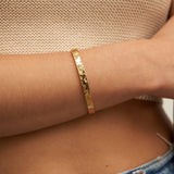 24K Gold Hammered Bangle