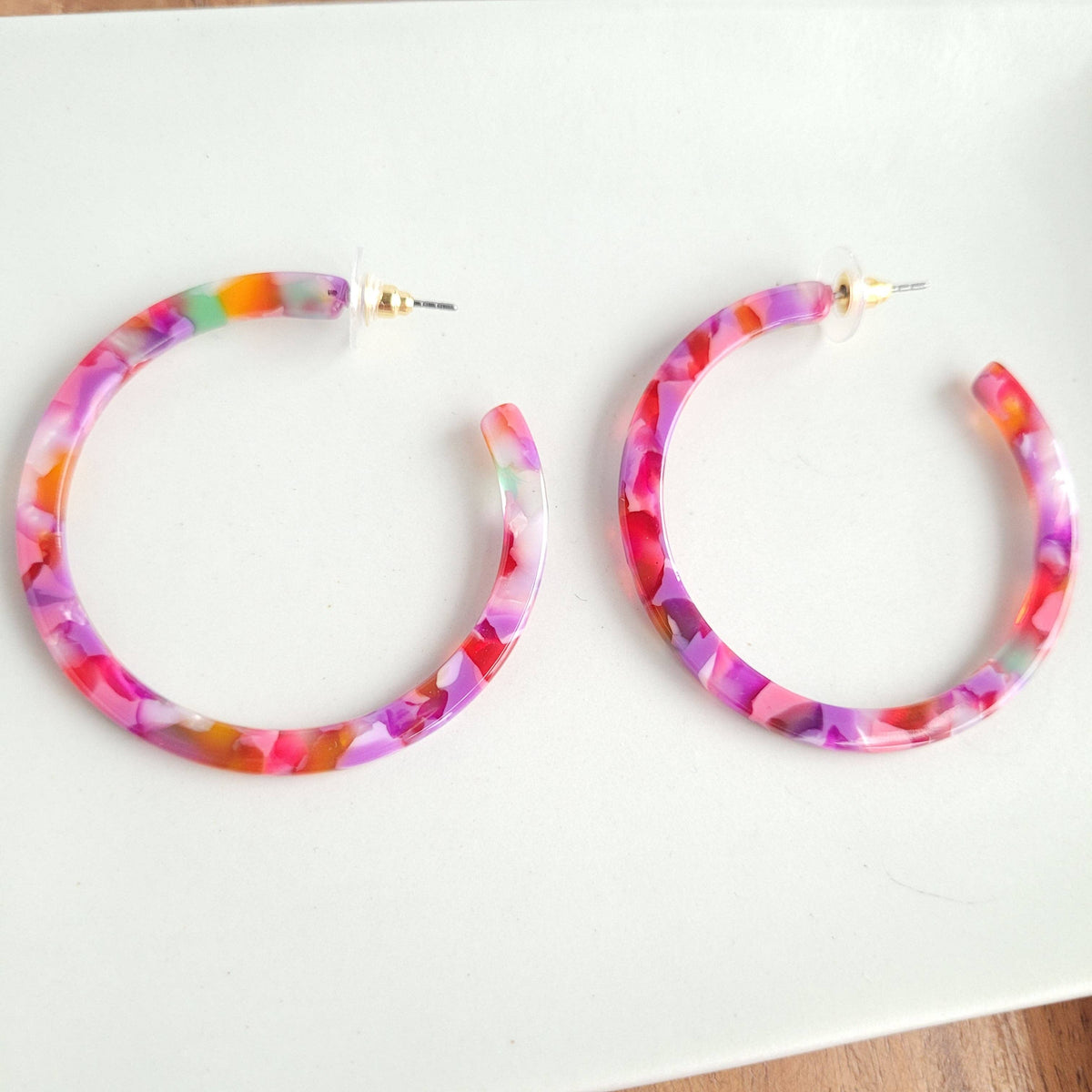 Cameron Hoops - Paradise Pink // Earrings, Jewelry, Gifts
