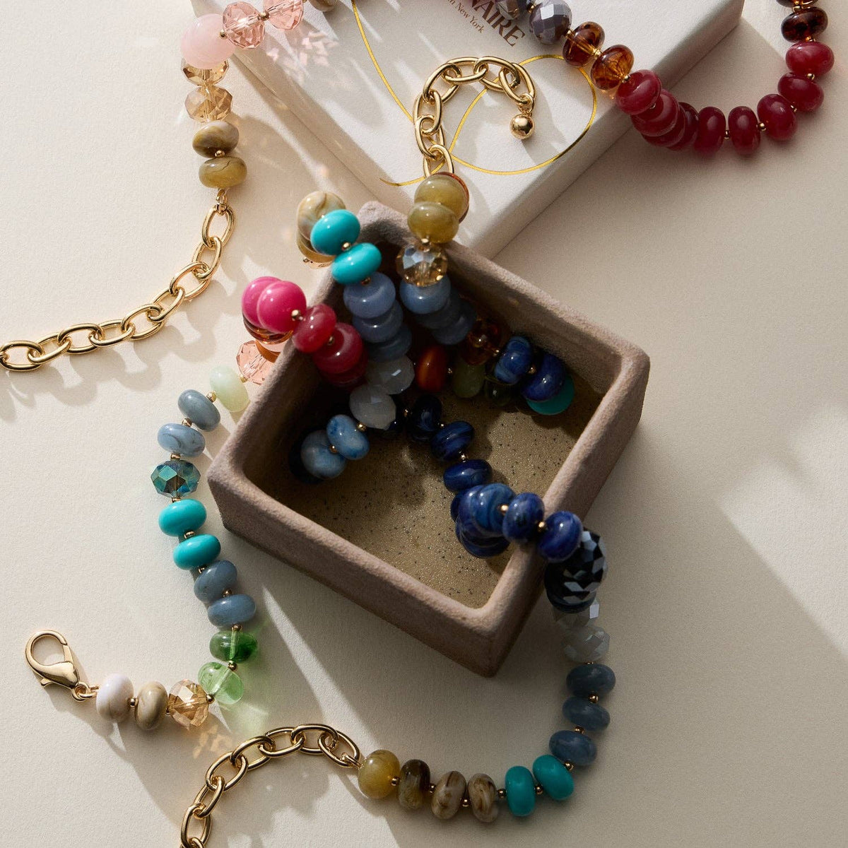 Mixed Bead Short Necklace | Adjustable Length