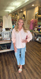 Ruffle Sleeve Stripe Top