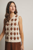 Crochet Diamond Pattern Vest