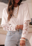 Lace Long Sleeve Insert Tee