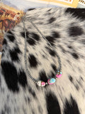 Sterling Silver Pearls with Cotton Candy Stones 