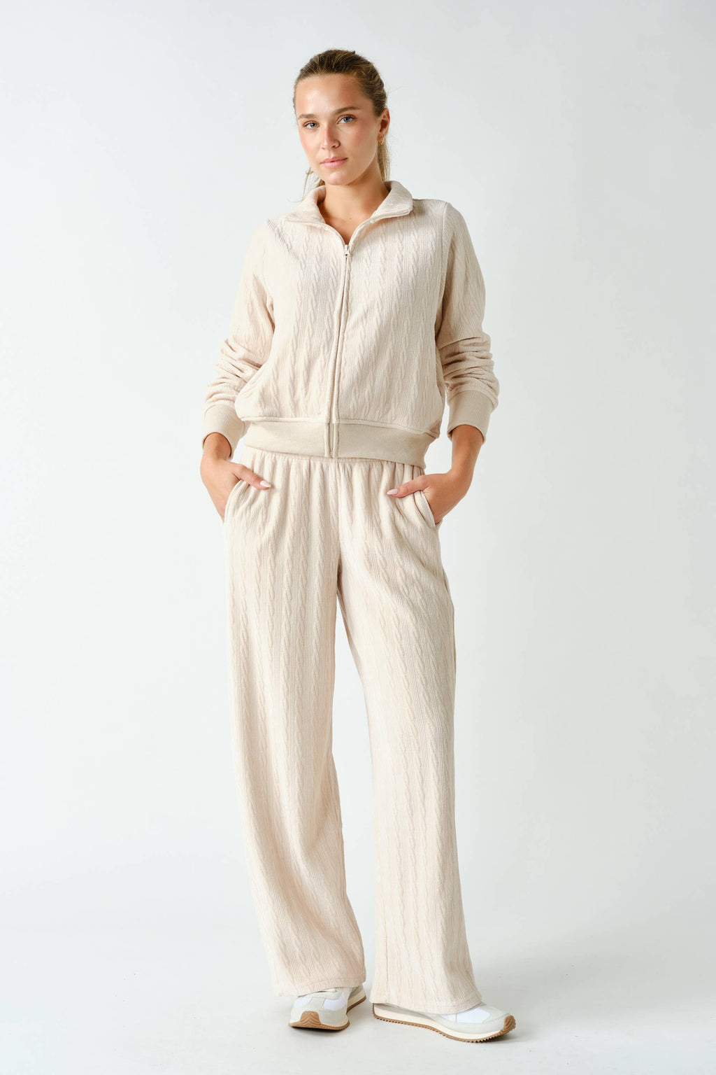 Groove-Track Textured Lounge Pants