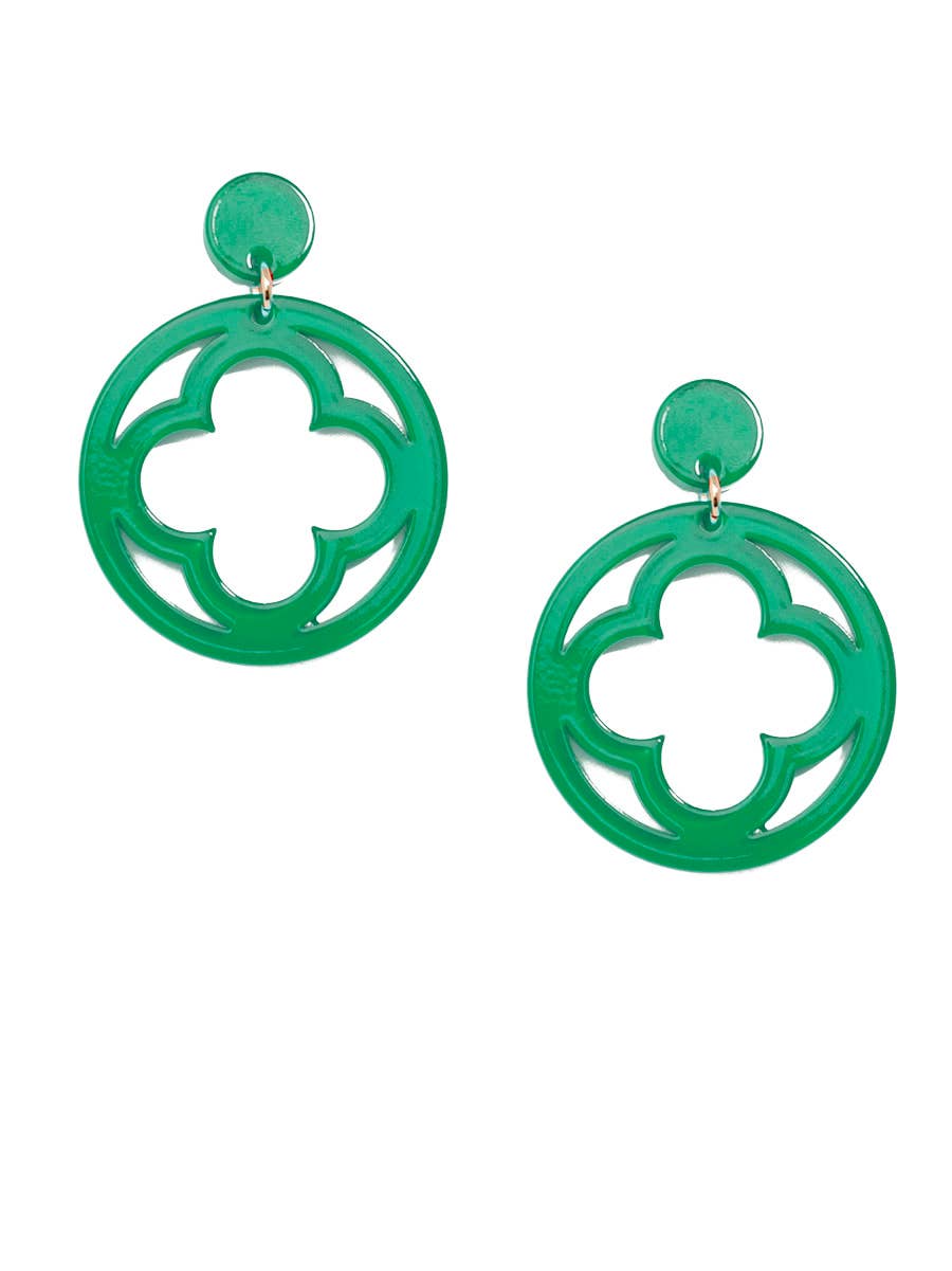 Zenzii Open Clover Drop Earring