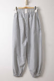 Bow Detail Stripe Textured Woven Pants
