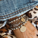 Brass Heart Tag Bracelet