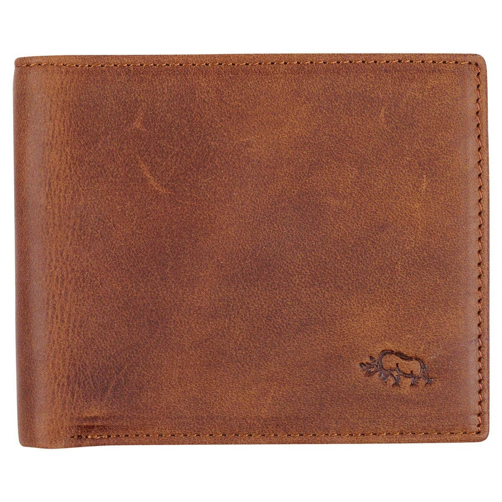 Genuine Leather Wallet Rhino Armor Lt Brown