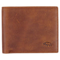 Genuine Leather Wallet Rhino Armor Lt Brown