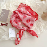Red Passion Floral Bandana Square scarf